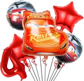 Cars ballon set - 59x53cm - Folie Ballon - Auto - Race - Racing - Themafeest - 4 jaar - Verjaardag - Ballonnen - Versiering - Helium ballon