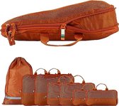 verpakkingstasjes met compressiezakken l gemaakt van plastic flessen l organisator voor tassen, koffers & rugzakken l reis organisator voor kleding & schoenen