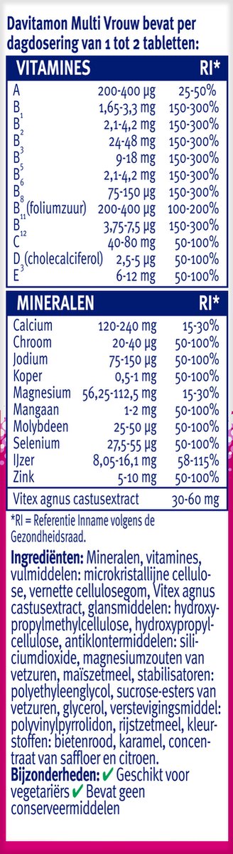 Davitamon Multi Vrouw - Multivitamines & mineralen voor de vrouw - 60 tabletten — afbeelding 5