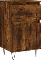 vidaXL Buffet 40x35x70 cm Bois d'ingénierie Chêne fumé - Buffet - Commodes - Armoire de rangement - Armoire murale