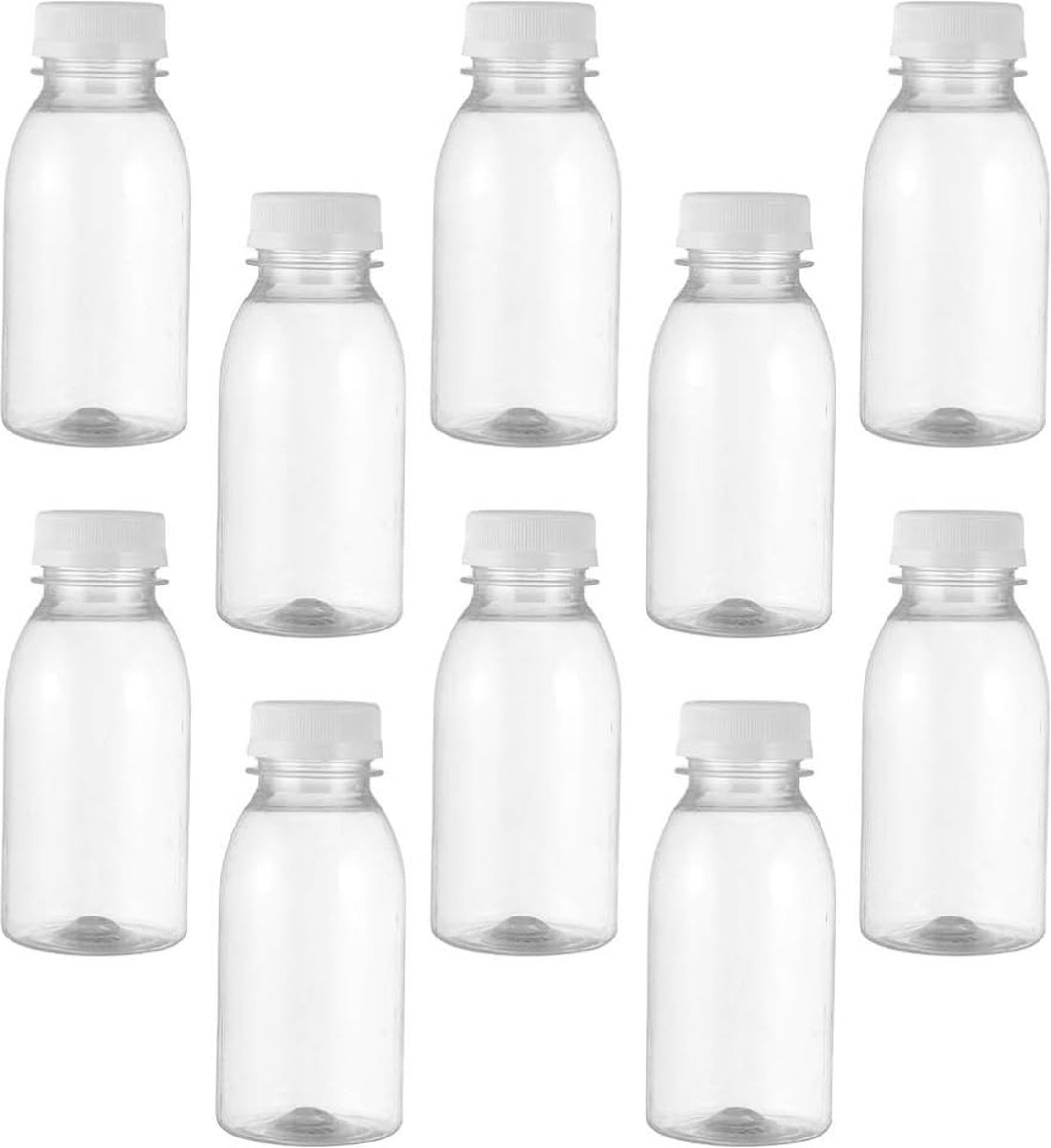 200 ml plastic flessen met doppen, 10 procent plastic sapflessen, leeg,  herbruikbaar,... | bol