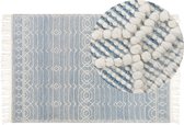 ORHANELI - Modern vloerkleed - Blauw - 160 x 230 cm - Wol