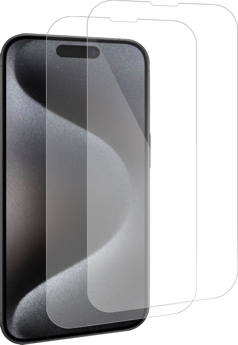 2x Geschikt voor iPhone 15 Pro Max Screenprotector - Beschermglas - GuardCover