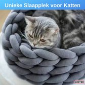 Kattenmand gevlochten-40 cm-unieke slaapplek-stijlvol-Gozyno-Donker grijs