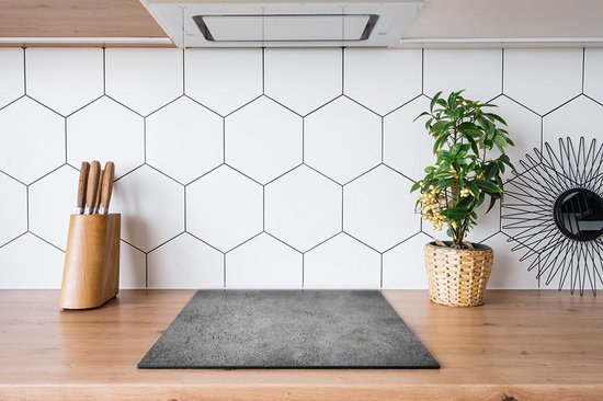 Inductiebeschermer - Beton - 81.6x52.7 cm - Inductiebeschermer - Inductie Afdekplaat Kookplaat - Inductie Mat - Anti-Slip - Keuken Decoratie - Keuken Accessoires
