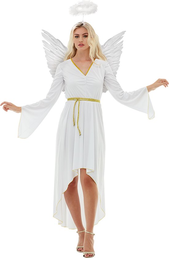 Funidelia, Costume d'ange avec halo et ailes pour femme Noël, crèche de  Noël 