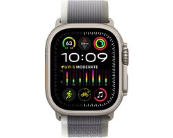 Apple Watch Ultra 2 - GPS + Cellular - 49mm - Titanium Case with Green/Grey Trail Loop - S/M