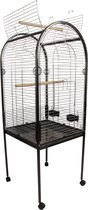 Bol.com Junior papegaaienkooi - Zwart - 55 x 130 x 55 cm aanbieding