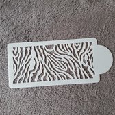 Hobby stencil, dierenprint, 20x10 cm, herbruikbaar, makkelijk schoon te maken, zebra