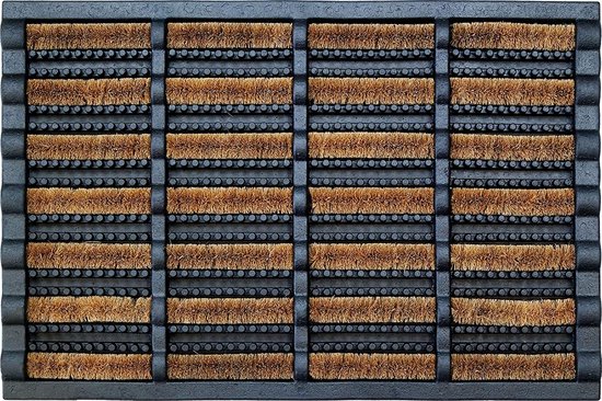 Paillasson - Tapis d'extérieur - Tapis brosse - Dirtstopper - 60 x 40 cm - Marron