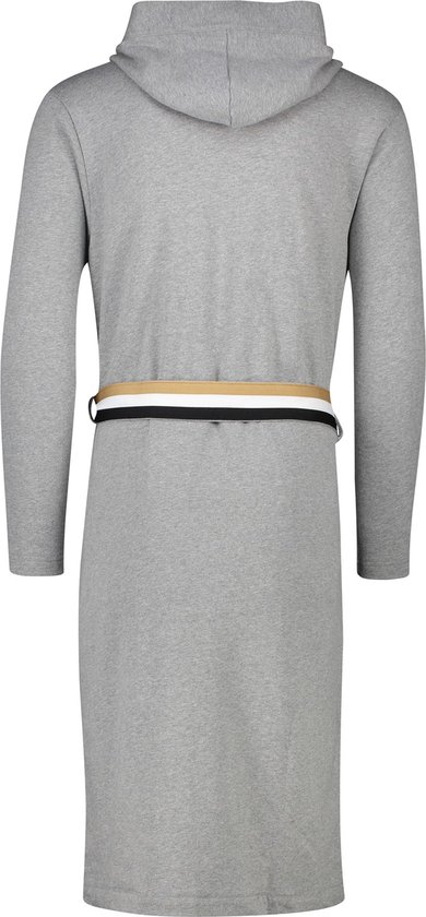 BOSS Iconic French Terry Robe - heren badjas (middeldik) - middengrijs - Maat: XL