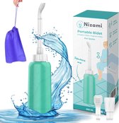 Nizami Mobiele Bidet - Peri Bottle - Vaginale Douche - 500ML - Groen - Incl. Reiszakje & 2 Sproeikoppen