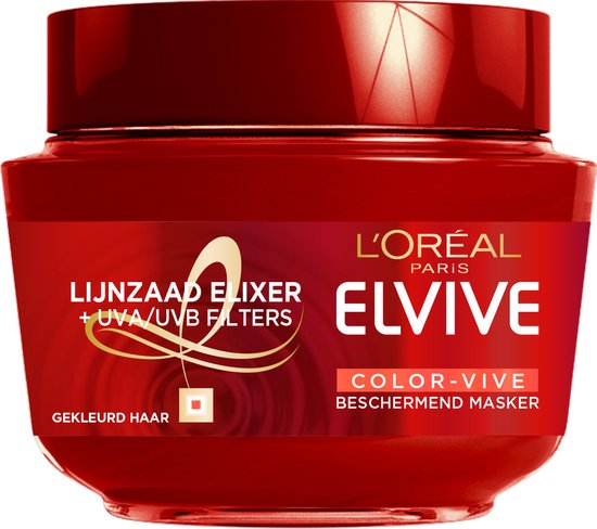 L'Oréal Paris Elvive Color Vive Kleurbeschermend Haarmasker - Gekleurd Haar - 300ml