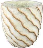 PTMD Pot de Fleurs Sharlae - 30x30x30 cm - Ciment - Crème