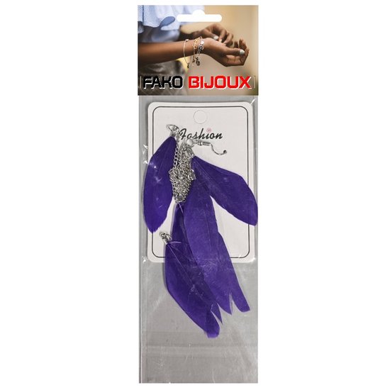 Fako Bijoux® - Boucles d'oreilles - Ressorts Trio Narrow - Violet