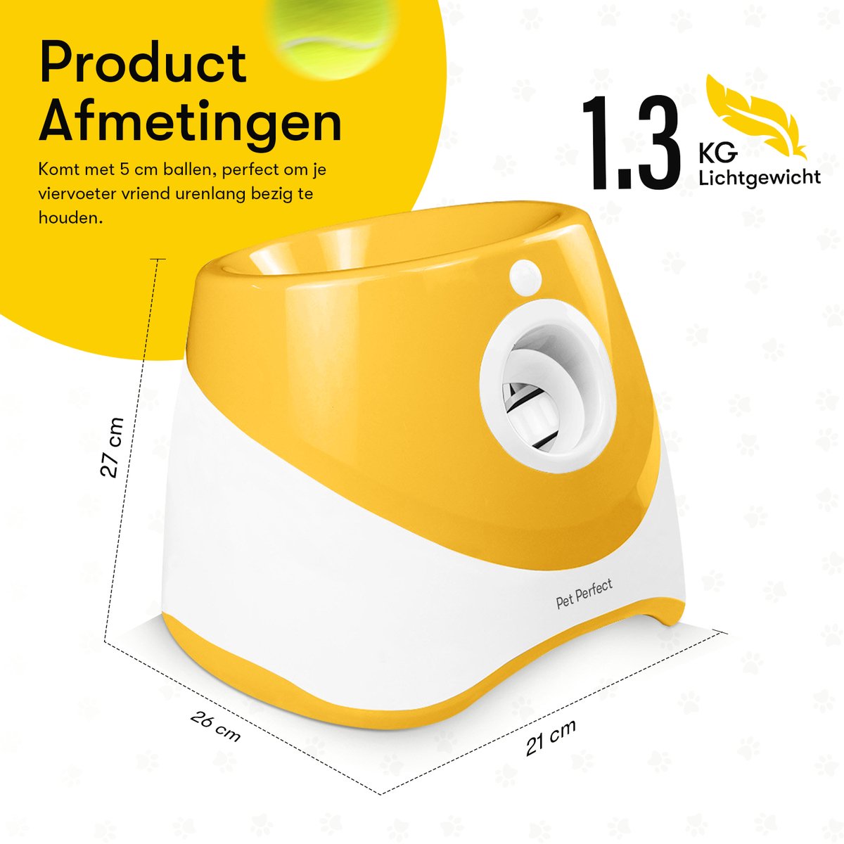 Pet Perfect Automatische Ballenwerper - Honden speelgoed - Ballenwerper voor Honden - Oplaadbaar - Incl. 6 ballen - Oranje thumbnail 2