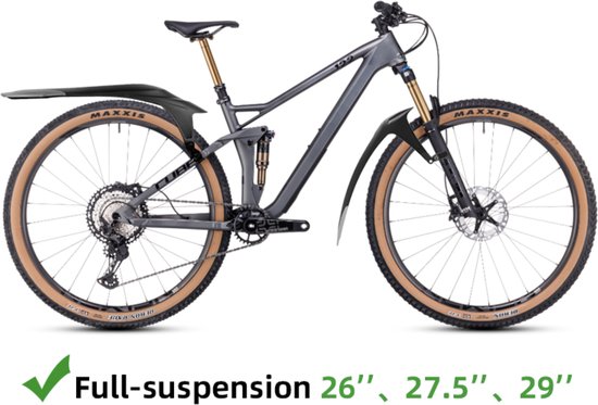 Spatborden Mountainbike Verstelbare Universele Fiets Spatbord Set Front Rear Bike Spatbord Voor MTB Citybike 20-27 inch Wielen (Wit