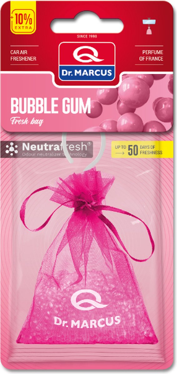 Dr. Marcus Bubble Gum Fresh bag luchtverfrisser met neutrafresh technologie  