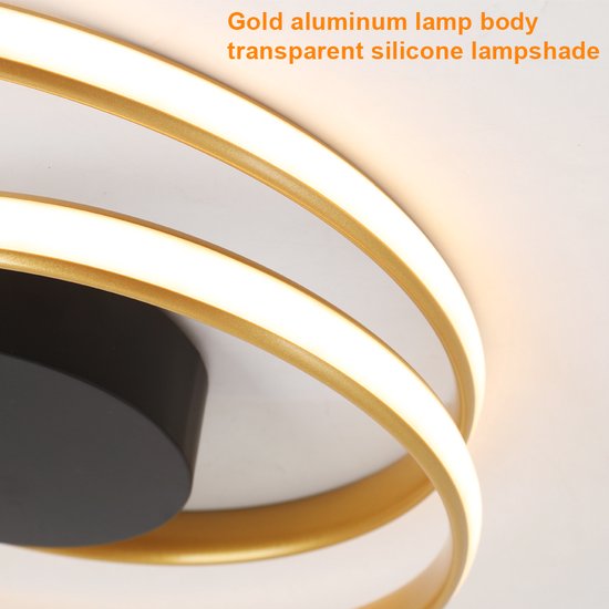 LED plafondlamp met afstandsbediening, Gouden 4 Ring