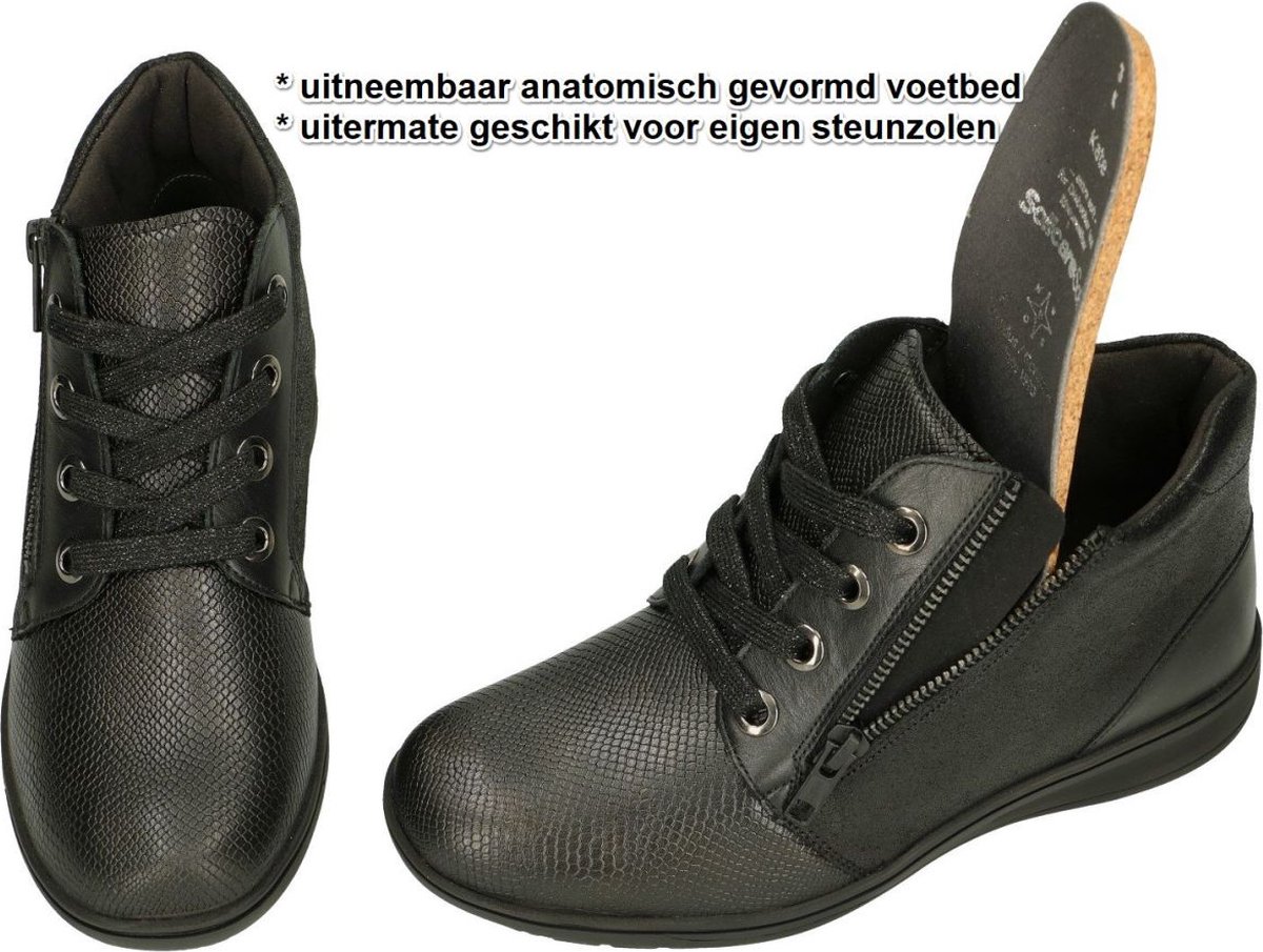 Solidus -Dames - zwart - bottines - maat 36.5