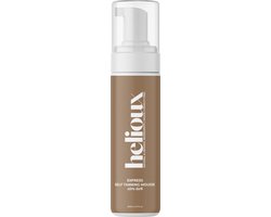 Foto: Helioux self tanning mousse express ultra dark 1 3 hours zelfbruiner mousse voor lichaam gezicht extra donker instant tan vegan dierproefvrij natuurlijke ingredi nten