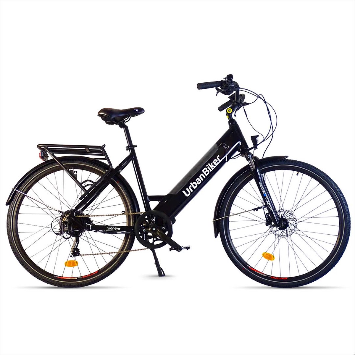 Urbanbiker Sidney | Elektrische fiets Urban | Autonomie 100KM | Zwart | 28