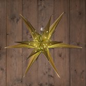 Anna Collection verlichte 3D kerstster - goud - 60 cm - kunststof