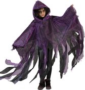 Verkleedpak griezelige grafdelver kind Cape Paars One Size