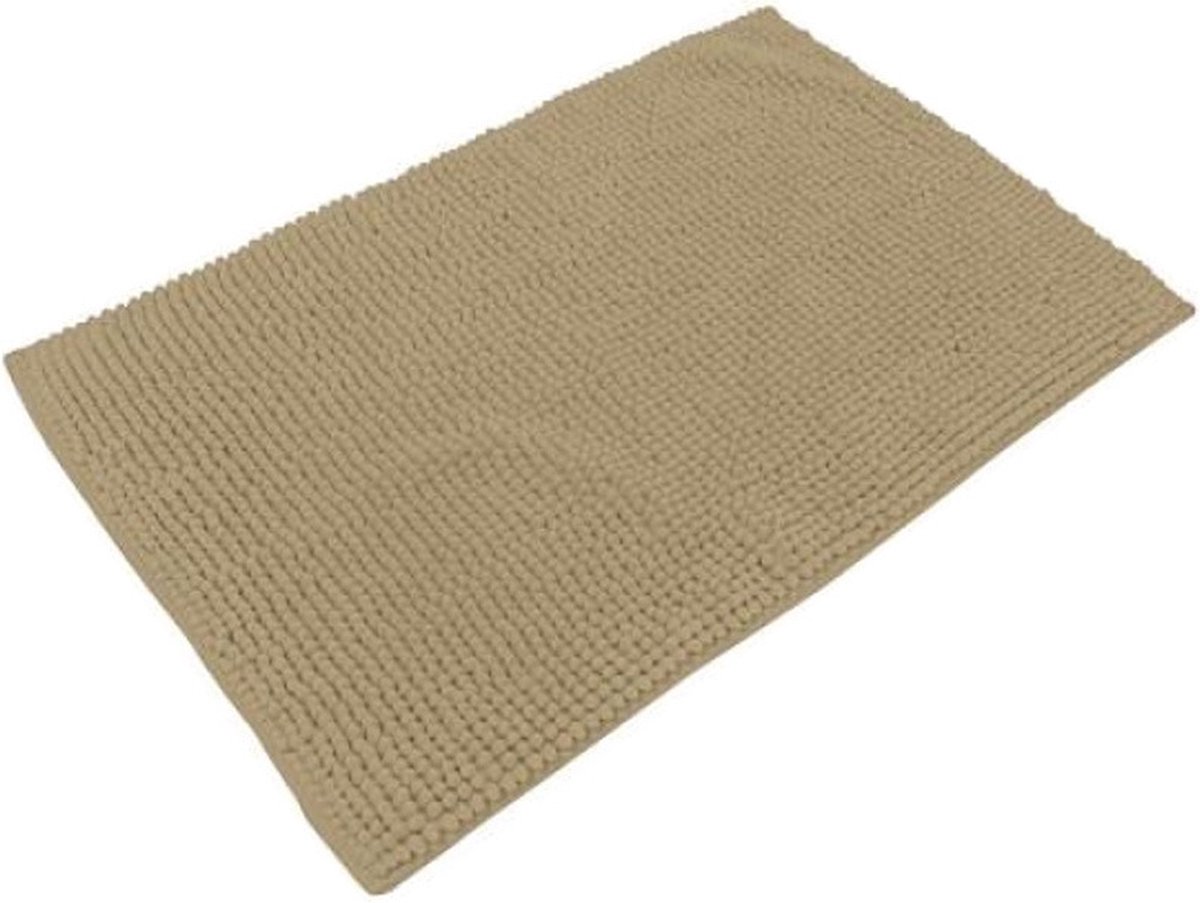Urban Living Badkamerkleedje - 50x80 cm - beige - badmat tapijt - anti slip