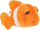 Suki Gifts pluche clownvis knuffeldier - cute eyes - oranje - 15 cm - Hoge kwaliteit