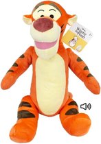 Disney pluche knuffel Tijgetje tijger uit Winnie de Pooh - stof - 30 cm - Bekende cartoon figuren