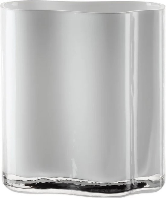 Witte design vaas - wit - koraalvormig - maat M - design item - woonaccessoires - interieuraccessoires - glazen vaas - 20cm hoog - bloemenvaas - vaas glas - witte vaas - 16x18x20 cm
