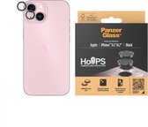 PanzerGlass - Screenprotector geschikt voor Apple iPhone 15 Glazen | PanzerGlass Hoops Camera Lens Protector - Case Friendly - Zwart