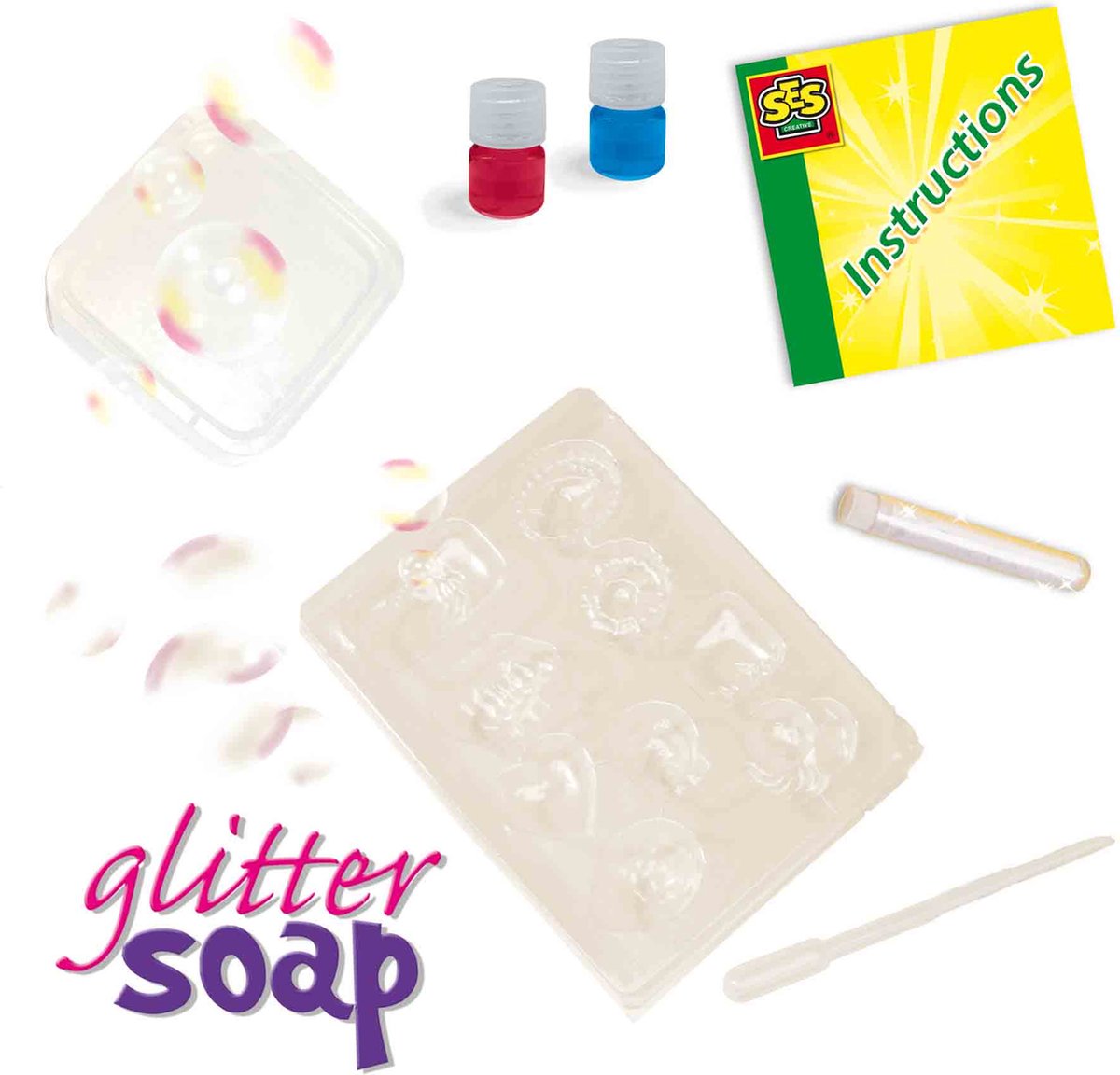 SES Creative - Hobby Pink - Glitter Zeep - Knutselen Meisjes - Zelf Zeep Maken - Vanaf 7 jaar — afbeelding 5