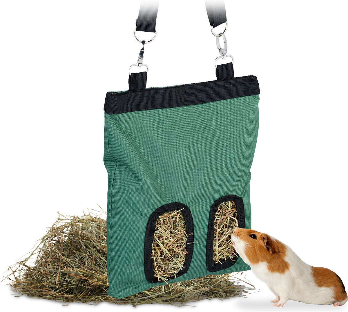 Râtelier à foin Relaxdays pour lapin - sac à foin cochon d'Inde - sac à foin  rongeur 