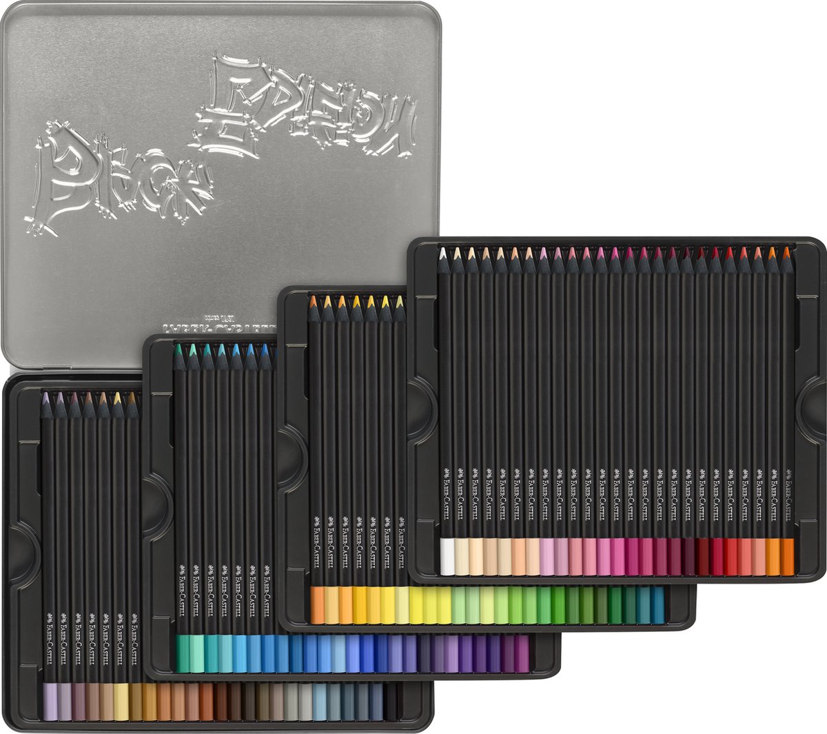 Faber-Castell kleurpotloden - Black Edition - 100 stuks in bliketui - FC-116490