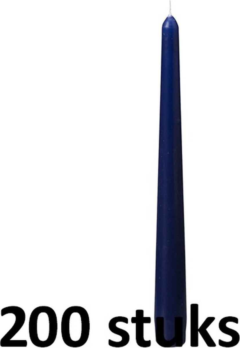 200 stuks dinerkaarsen donkerblauw 245/23 (7 uur)
