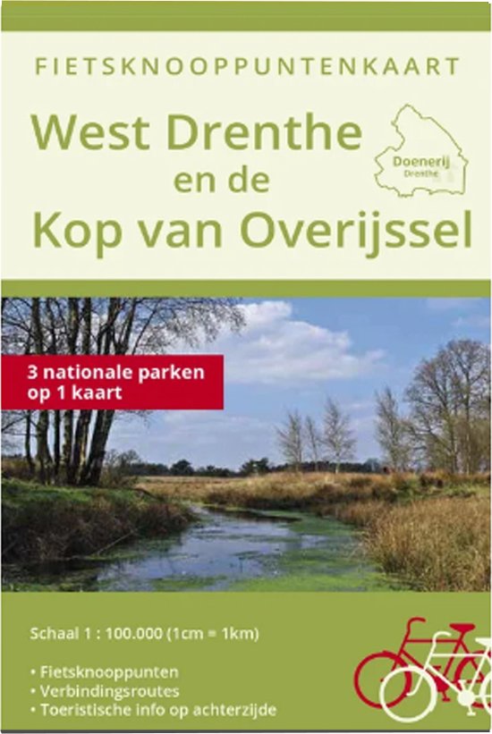Fietsknooppuntenkaart West Drenthe en de Kop van Overijssel - cover