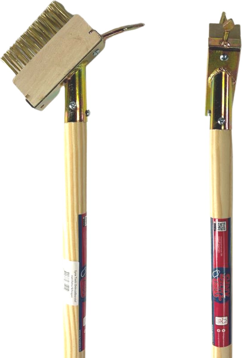 Synx Tools Onkruidborstel Voegenborstels Onkruidkrabber - Onkruidborstel - krabbers / schrapers - Onkruidverwijderaars - Onkruidbestrijding - Voegenkrabbers / Voegenborstel - Met houder en steel 160cm