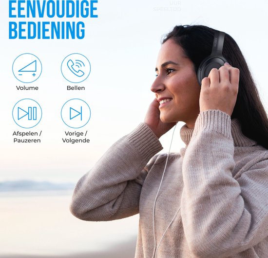 RUNOLIM Bluetooth over-ear, active noise cancelling, draadloos, 65