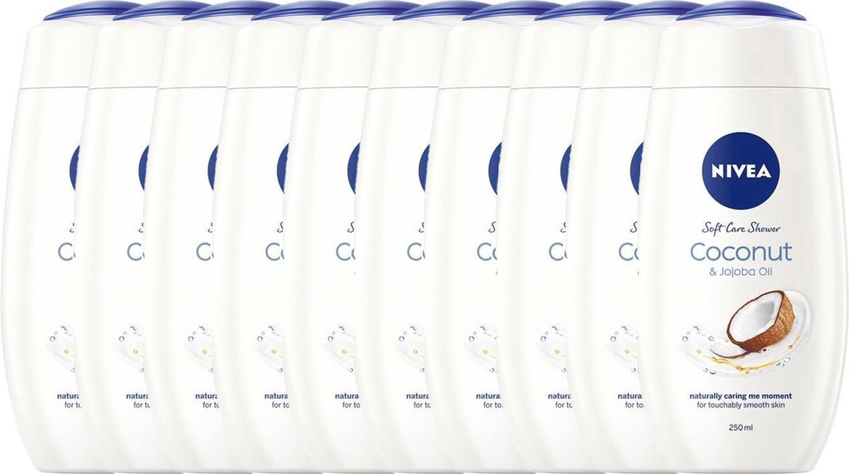 Goedkoopste NIVEA Douche Crème Care & Coconut - Zijdezacht & Kokosgeur - Extra Verzorging Voor De Huid - 10x250ml