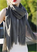 XL_190*100 CM Deluxe Effen zijde-katoen Sjaal voor een Verfijnde Look