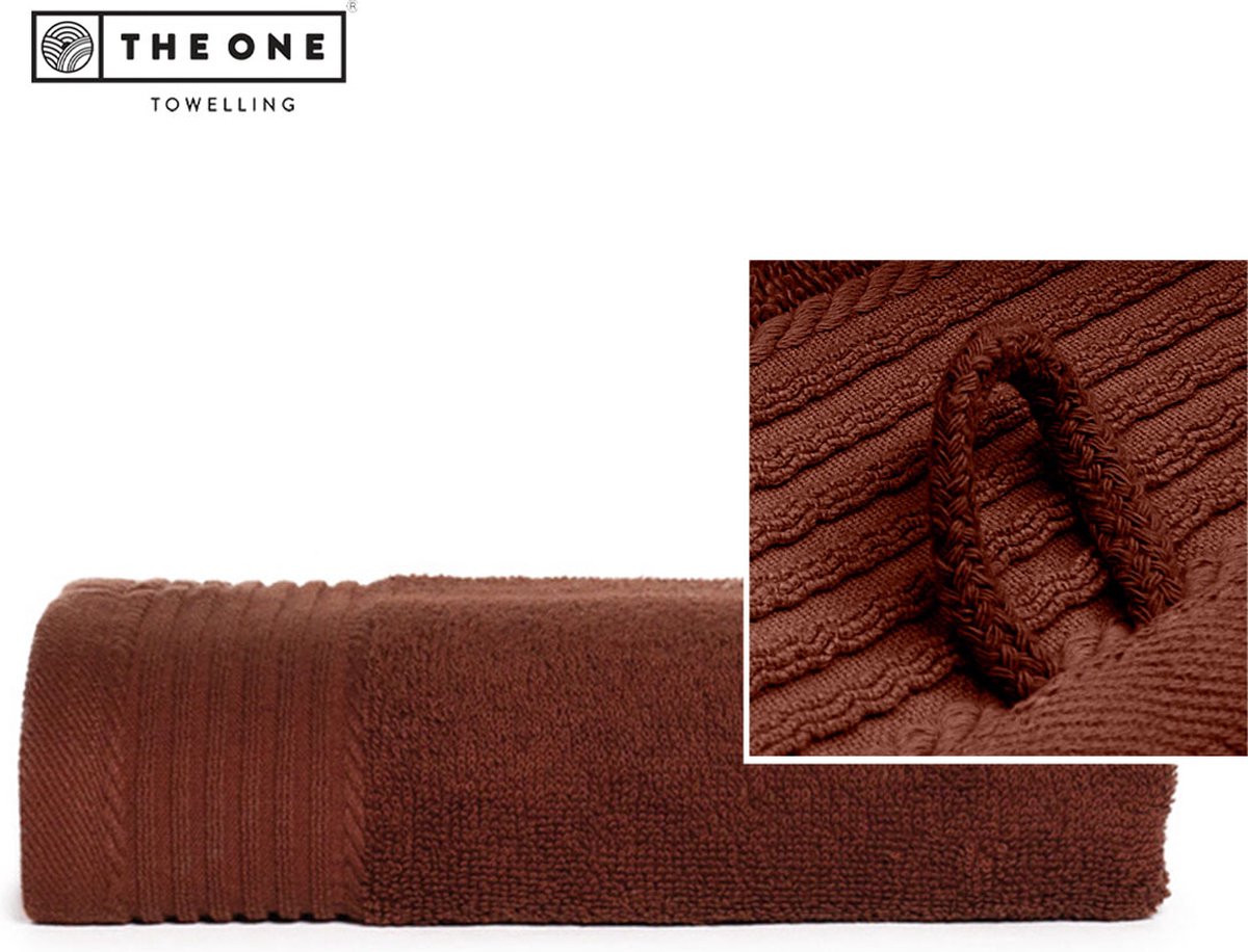 The One Towelling Classic handdoek - Hoge vochtopname - 100% Zacht katoen - 50 x 100 cm - Bruin