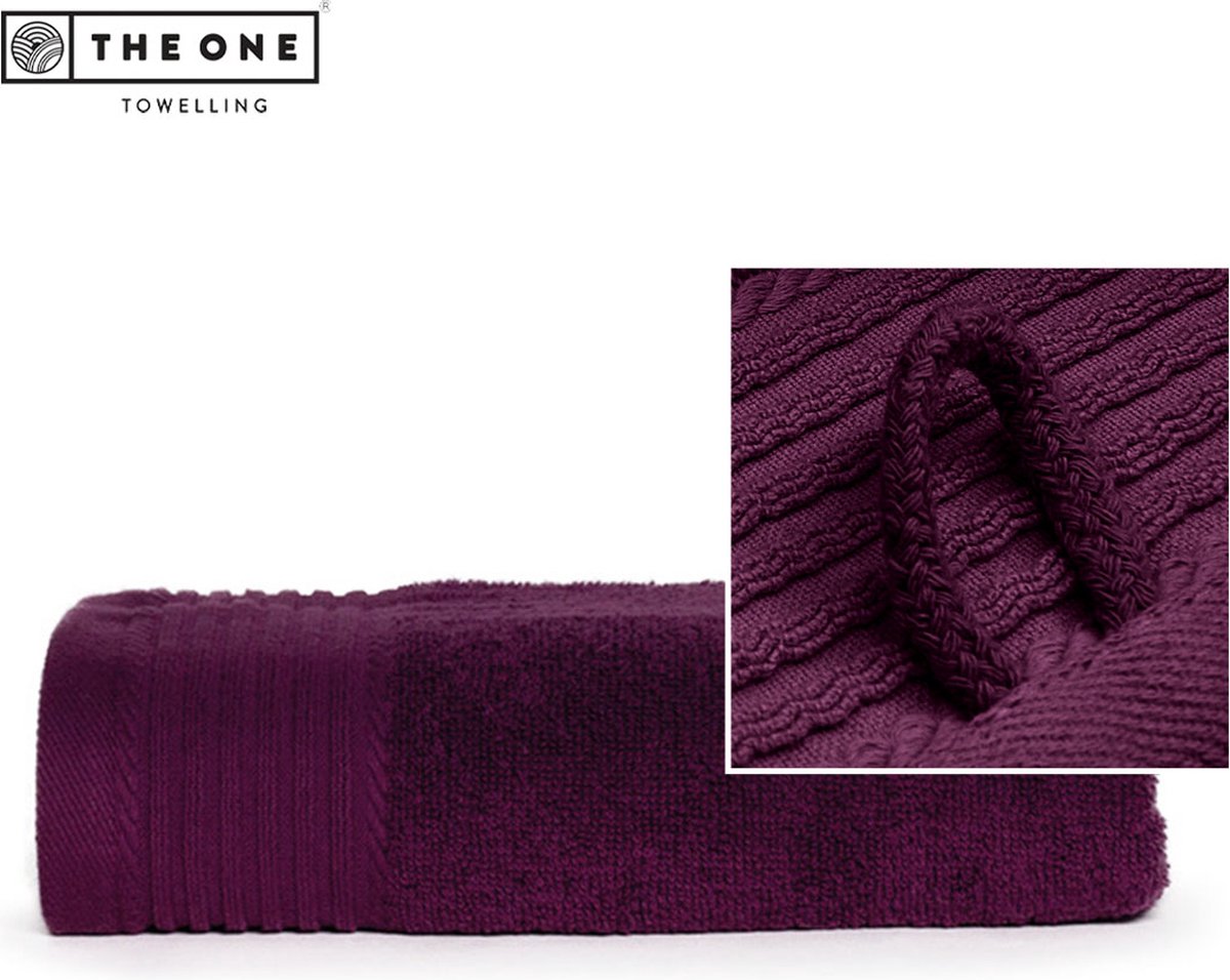 The One Towelling Classic handdoek - Hoge vochtopname - 100% Zacht katoen - 50 x 100 cm - Pruim