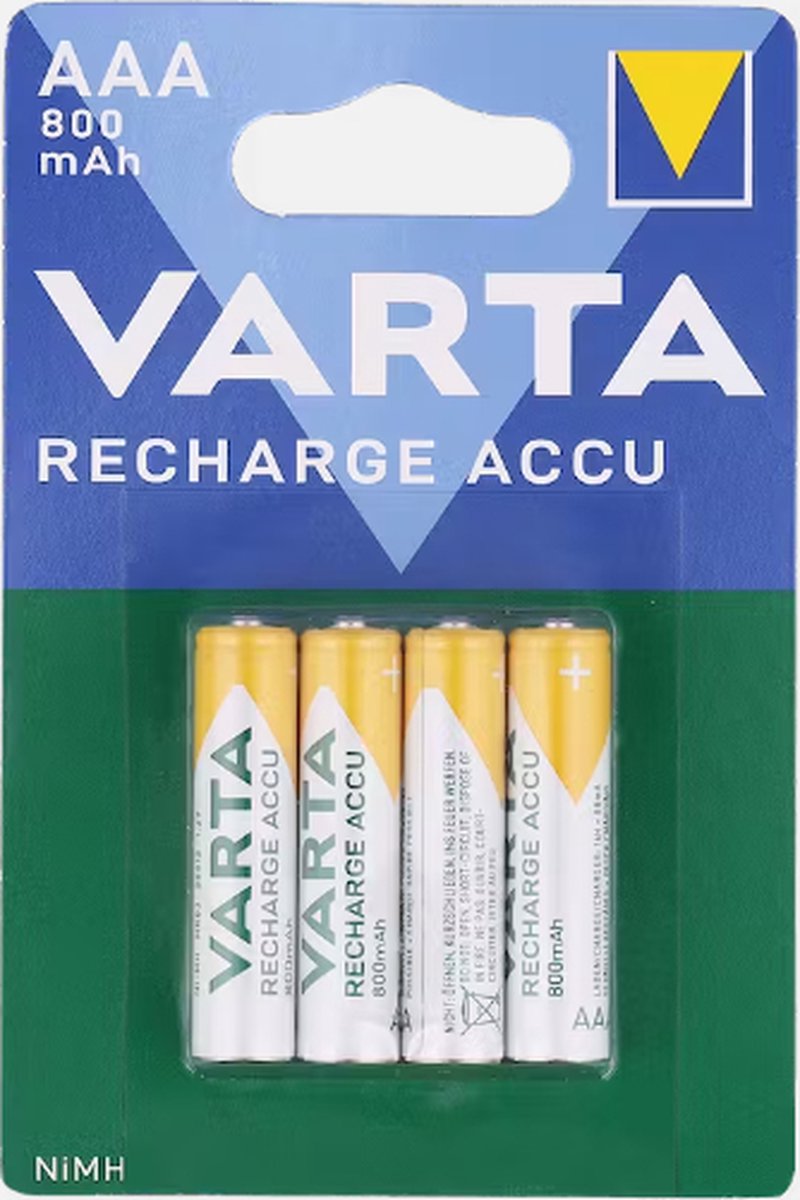 Piles rechargeables AAA NiMH 800 mAh 1,2V VARTA : le lot de 4 piles à Prix  Carrefour