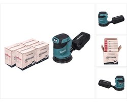 Makita DBO 180 Z accu excentrische schuurmachine 18 V 125 mm + 4x Toolbrothers TURTLE schuurset - zonder accu, zonder oplader