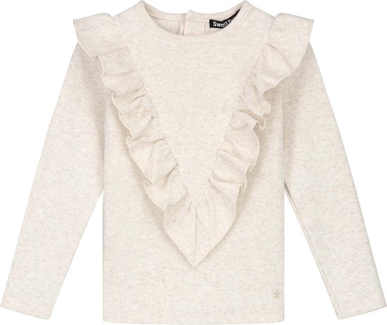 Foto: Sweet petit baby shirt rib ilse meisjes kleding soft ecru melange maat 92