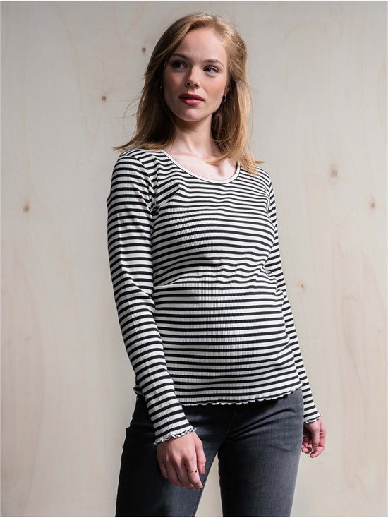 Prénatal zwangerschaps T-shirt - Dames Kleding - Ivoor Wit - Maat M