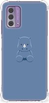 Siliconen Back Cover Geschikt voor Nokia G42 Telefoonhoesje met doorzichtige rand Baby Rhino
