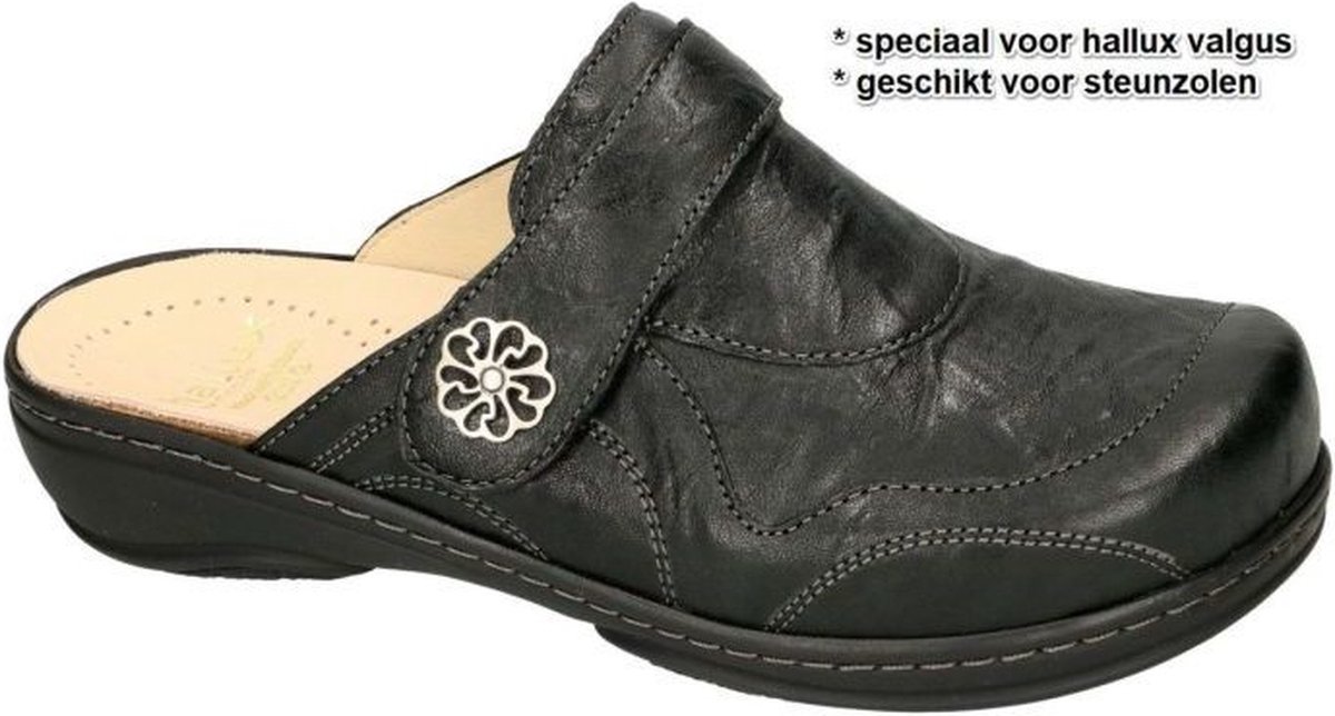 Fidelio Hallux -Dames - zwart - pantoffels - maat 43